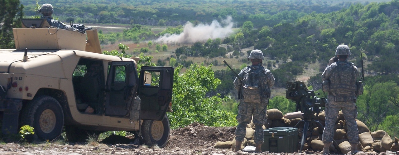 Military training at Fort Hood, Texas